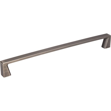 Jeffrey Alexander 224 mm Center-to-Center Brushed Pewter Square Boswell Cabinet Pull 177-224BNBDL